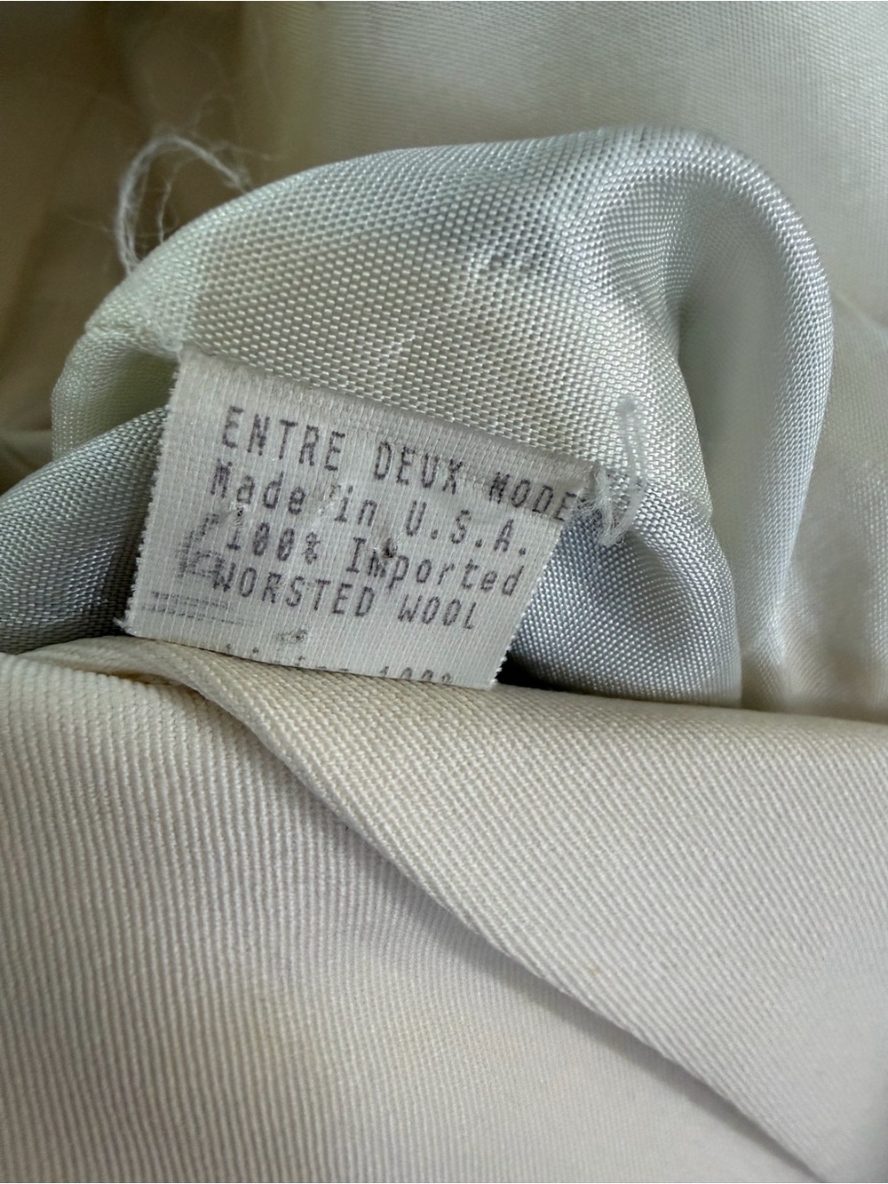 Entre Deux Modes by Carrie Rouveyrol Women’s Cropped Blazer Jacket Ivory Size 6 - Picture 6 of 8